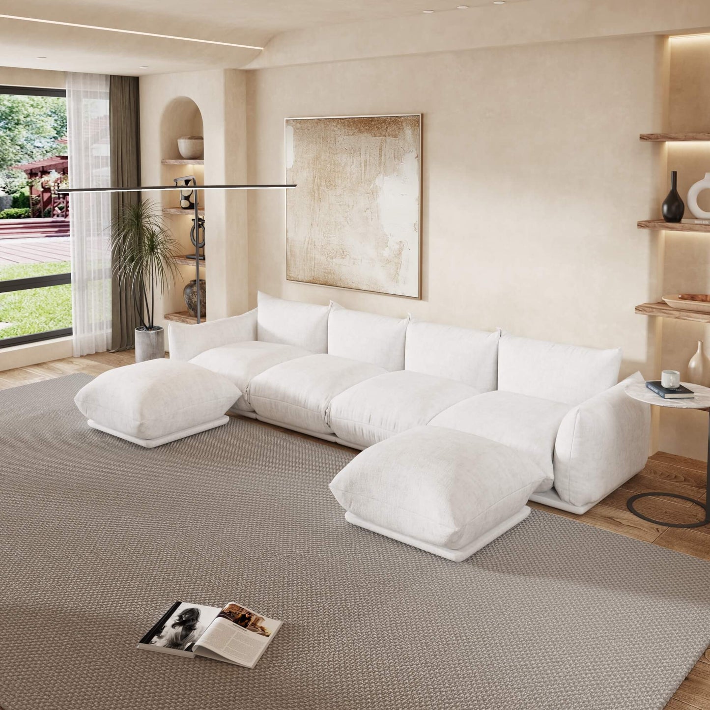 6-Seat Modular U-Shaped Sectional