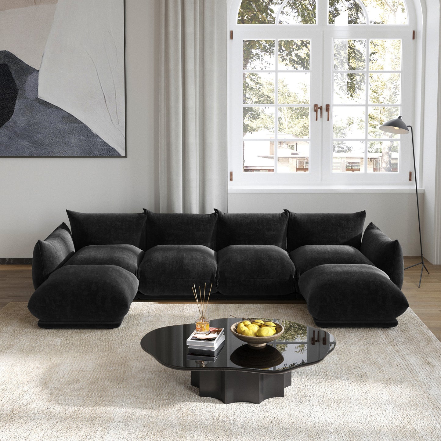 6-Seat Modular U-Shaped Sectional