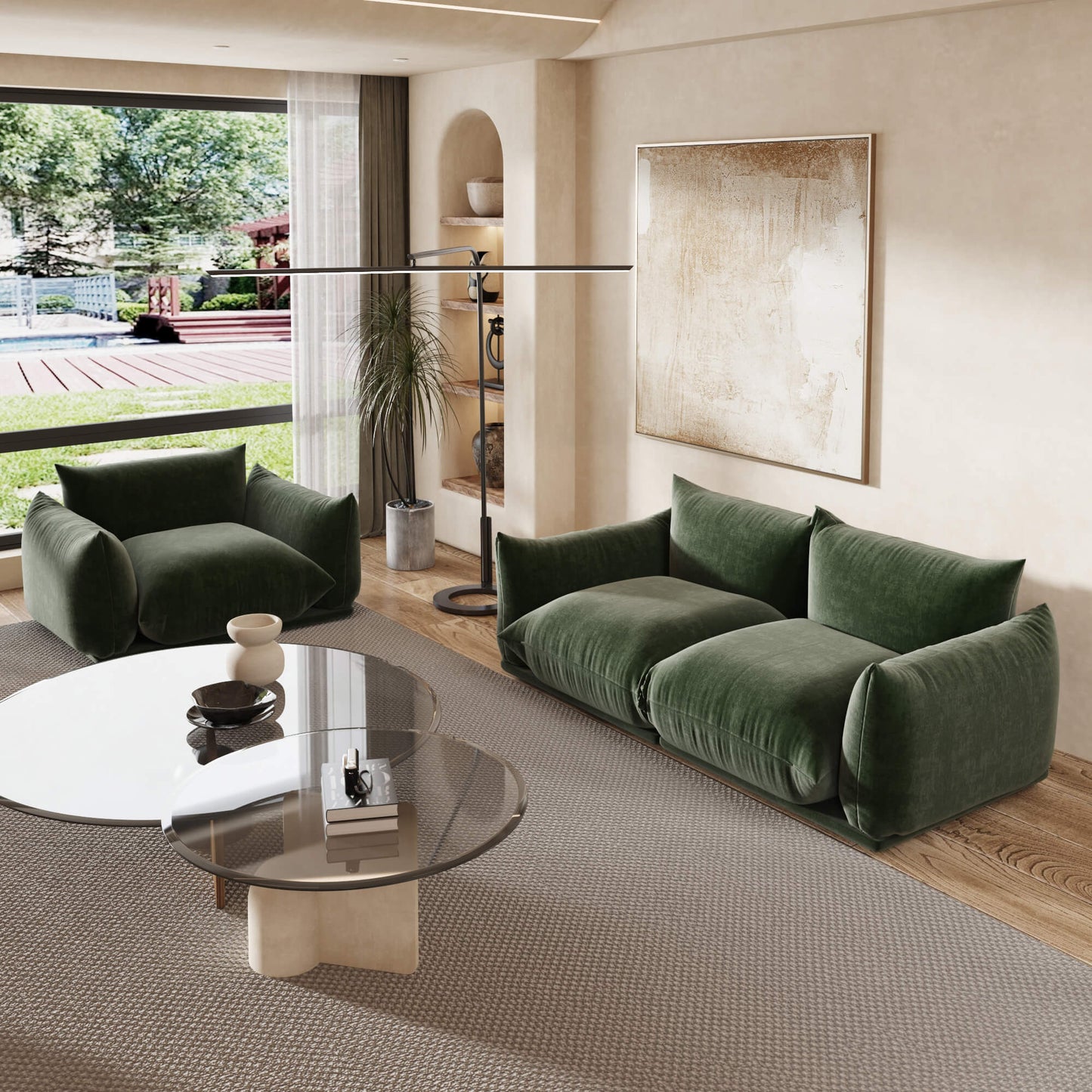 2-Seat Modular Loveseat