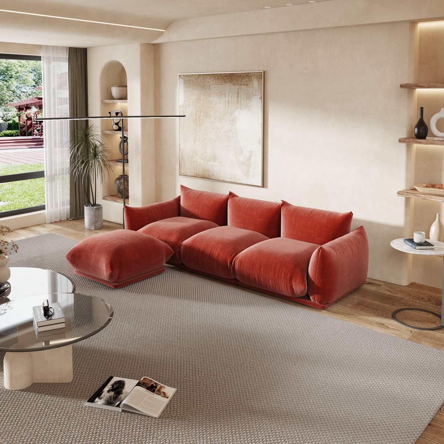 4-Seat Modular L-Shaped Sectional