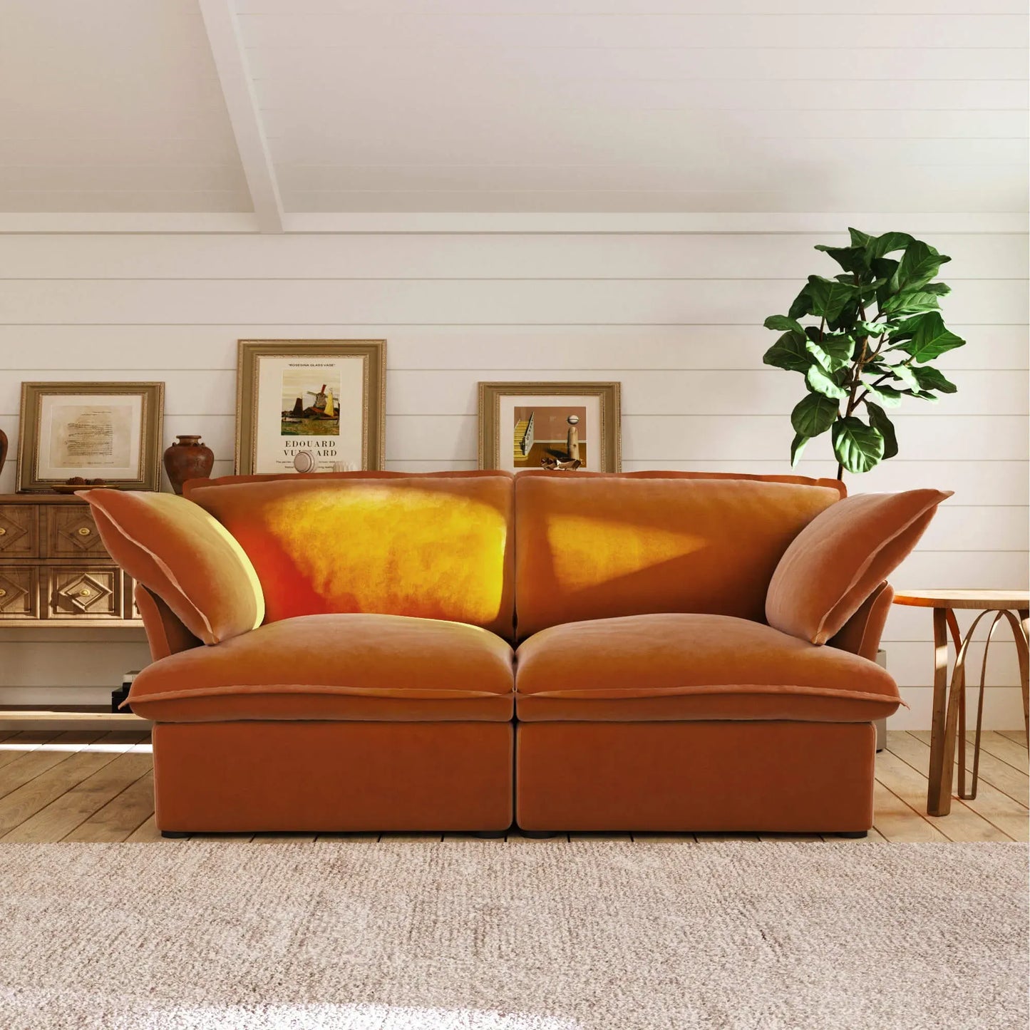 2-Seat Modular Loveseat | Velvet Horizon