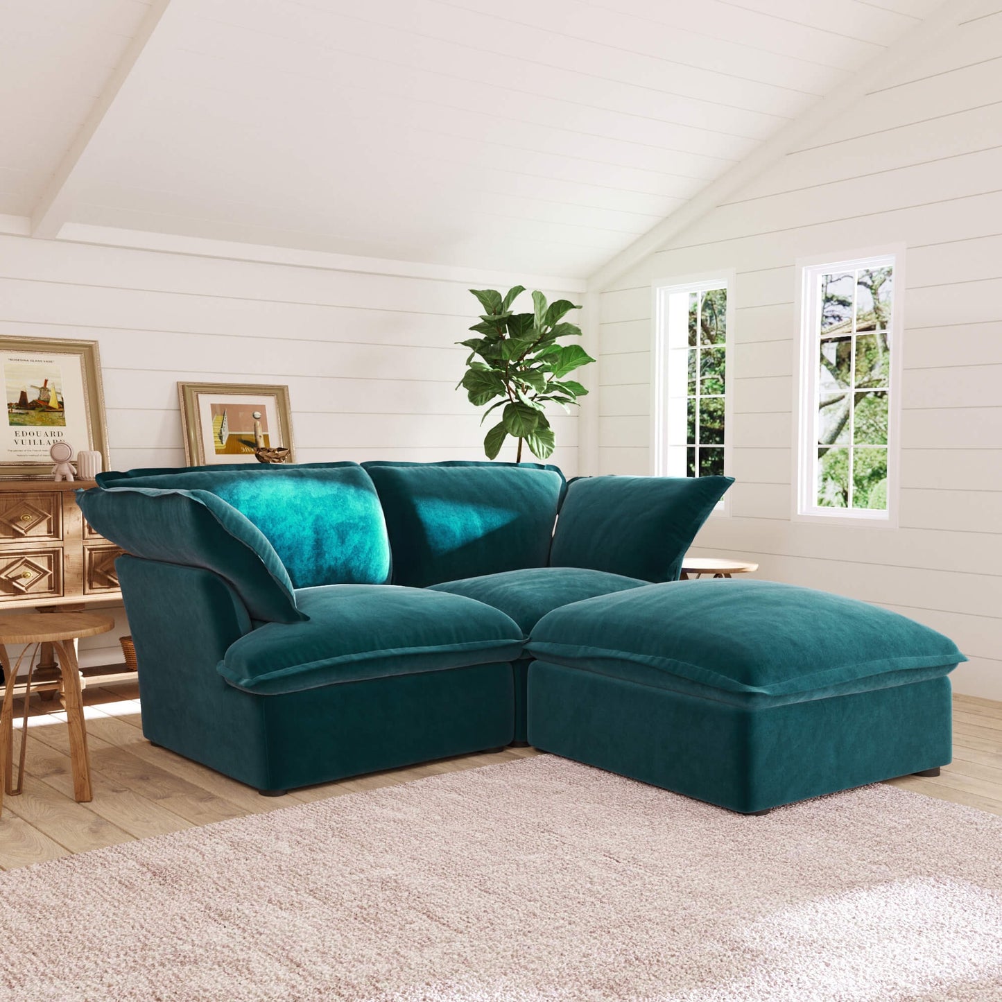 3-Seat Modular Chaise Sectional | Velvet Horizon