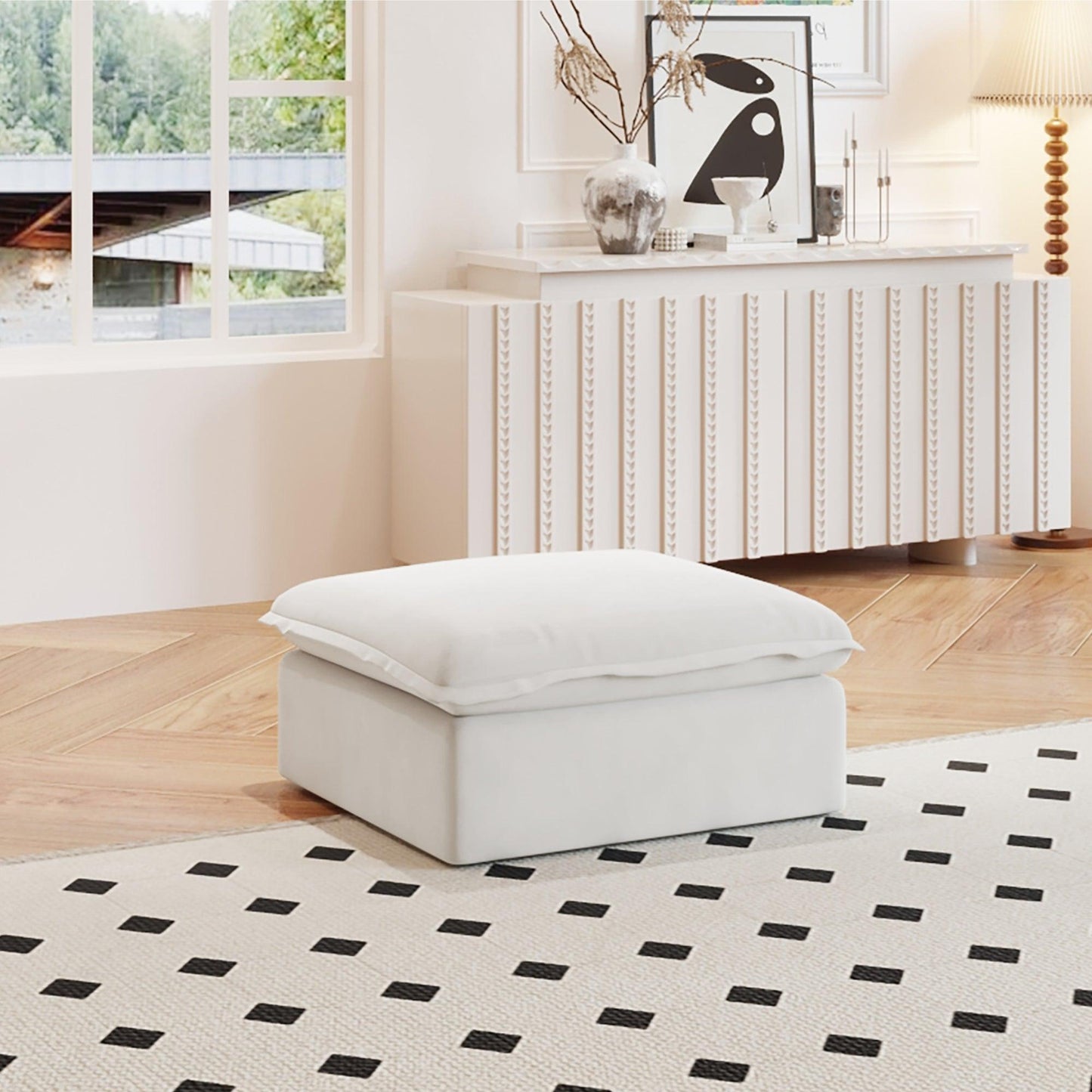 Ottoman | Linen Serenity