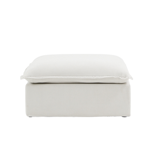 White ottoman on a white background