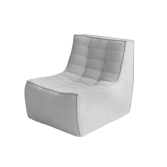 Modern gray chair on a white background