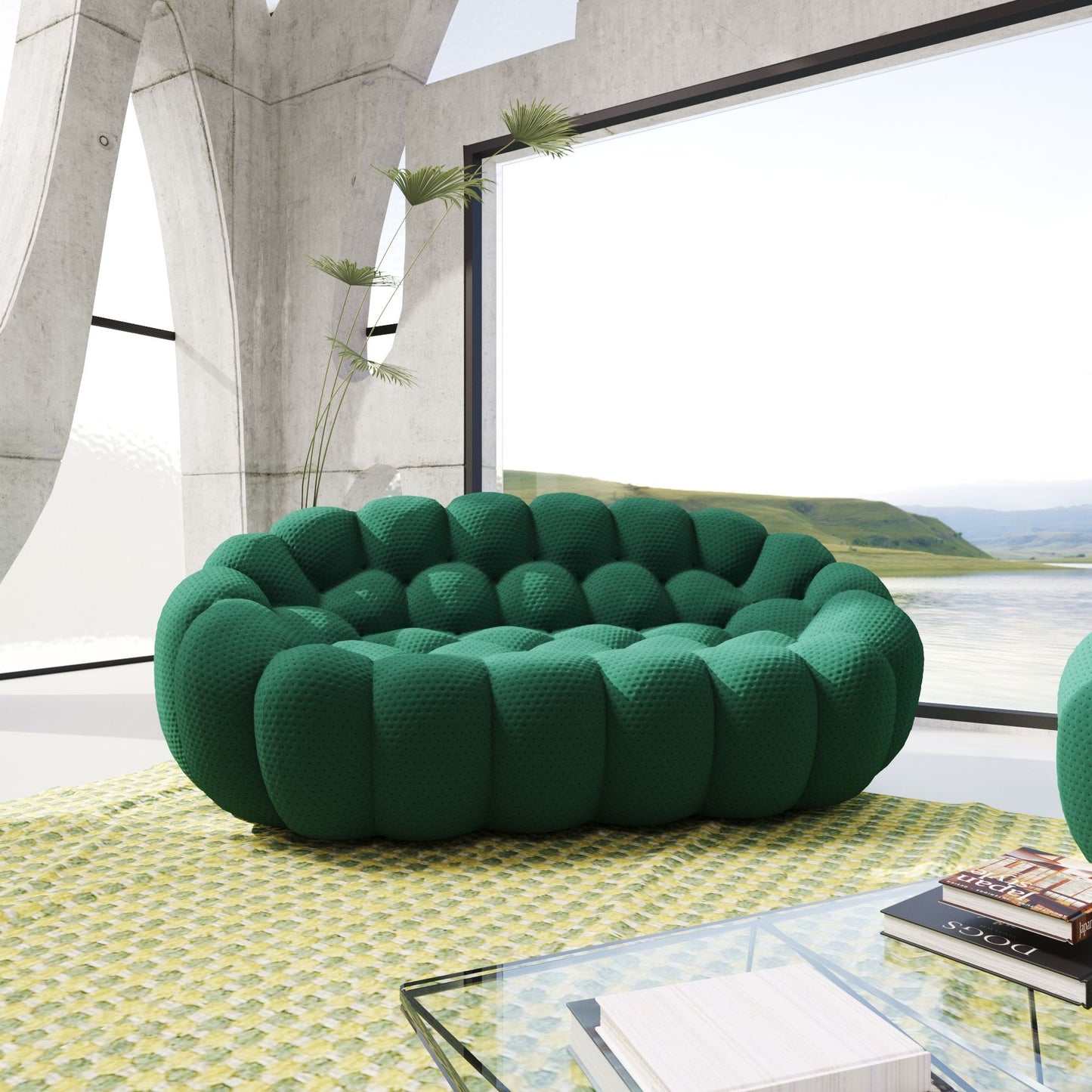 3D-Knitted Modular Bubble Sofa Sleeper – Ergonomic Loveseat Couch with Deep Cushions & No Assembly
