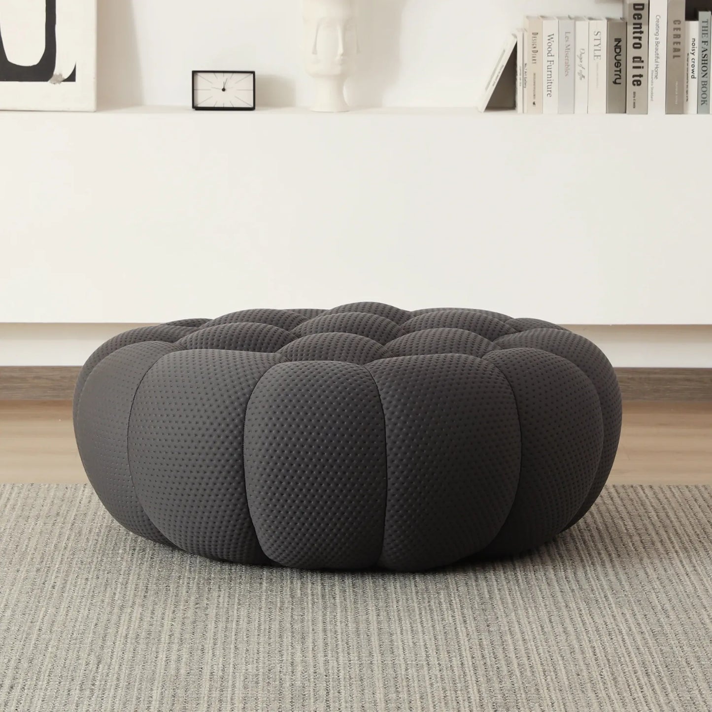 3D-Knitted Modular Bubble Ottoman – Ergonomic Pouf with Deep Cushions & No Assembly