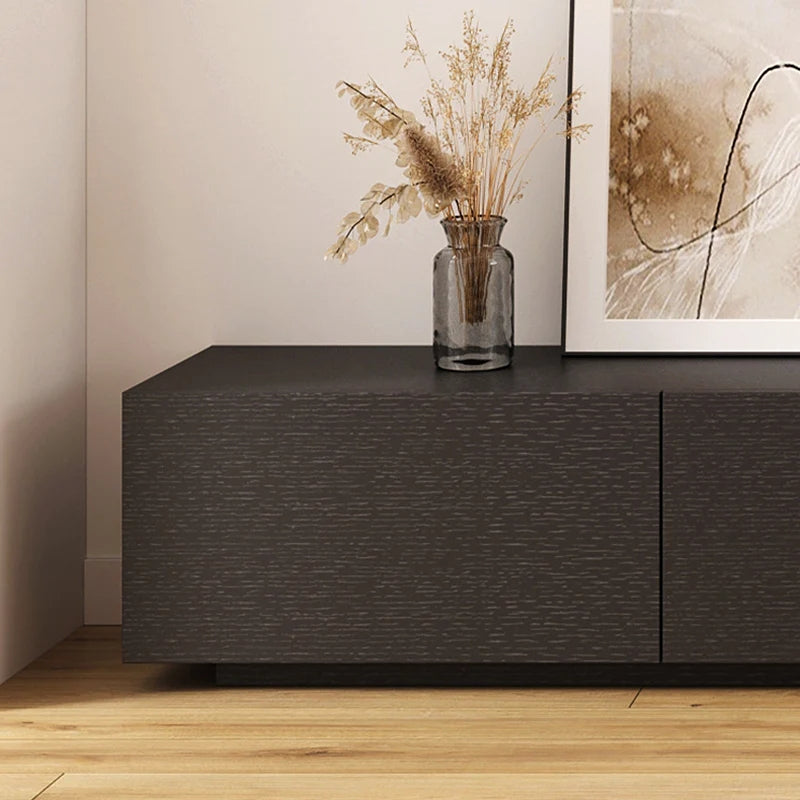 Minimalist Wood TV Stand with Drawers, Modern Long Media Console