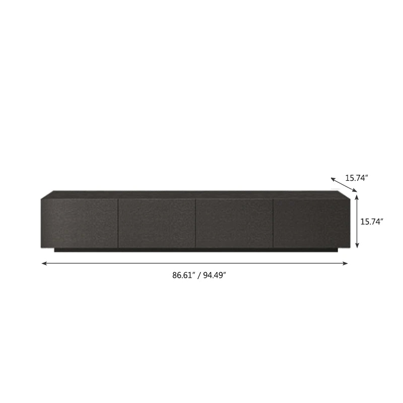 Minimalist Wood TV Stand with Drawers, Modern Long Media Console