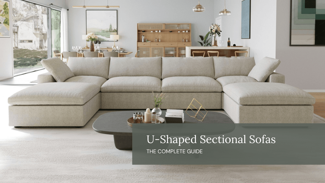 Modular Washable 4-Seater U-Sectional in khaki linen