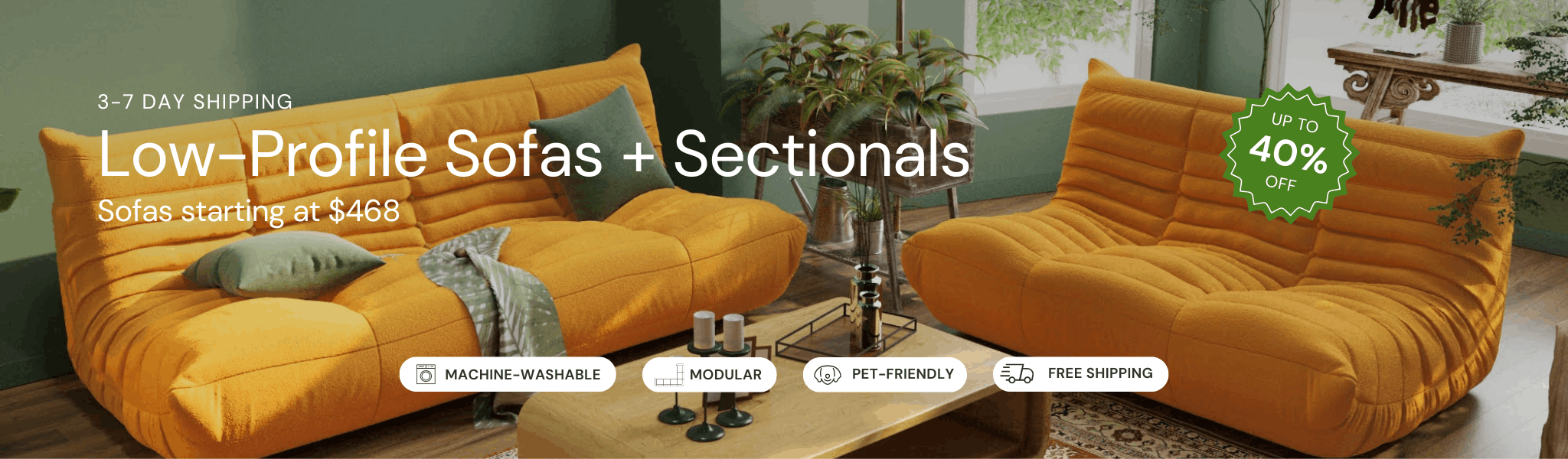 Low-Profile Sofas & Sectionals