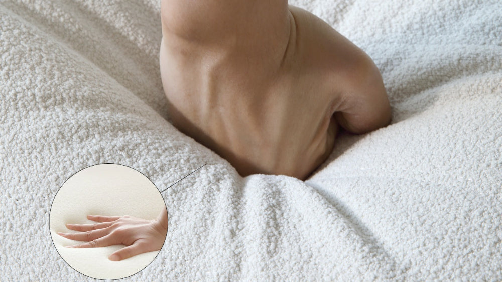 All-Foam Caterpillar Ottoman in Orange