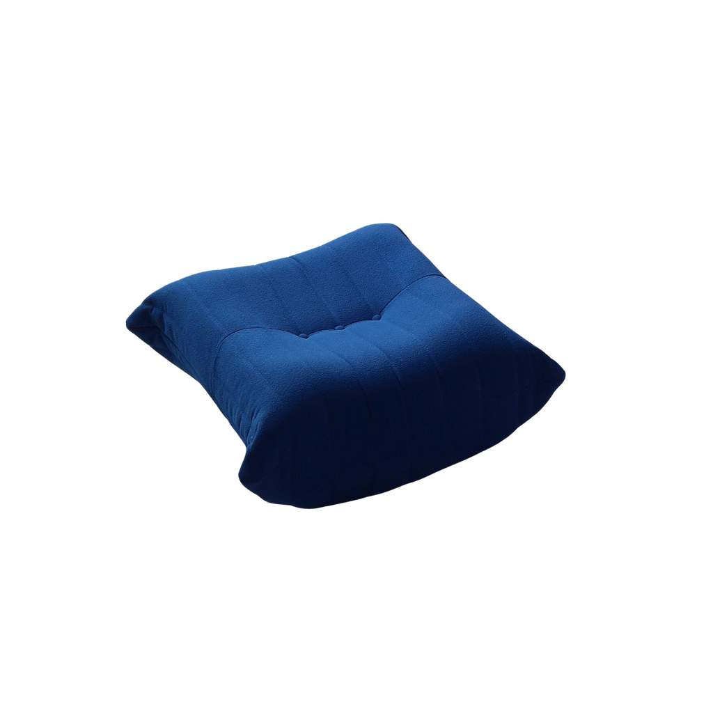 Blue floor ottoman on a white background