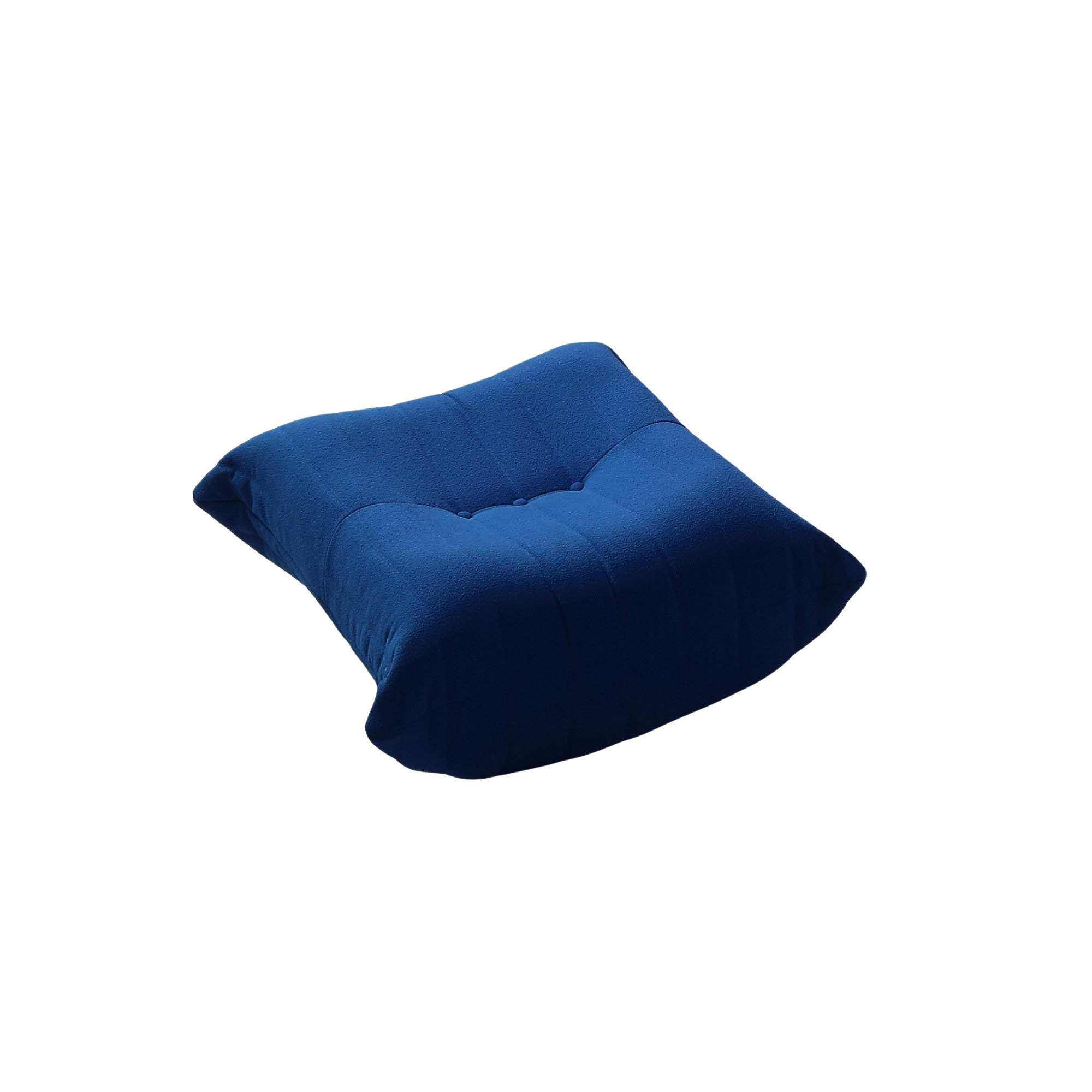 Blue floor ottoman on a white background