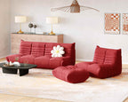 3-Seater Armless Sofa in Teddy Velvet