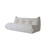 White bean bag chair on a white background