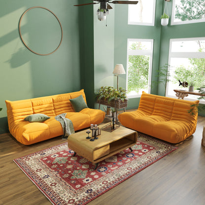 3-Seater Armless Sofa | Teddy Velvet