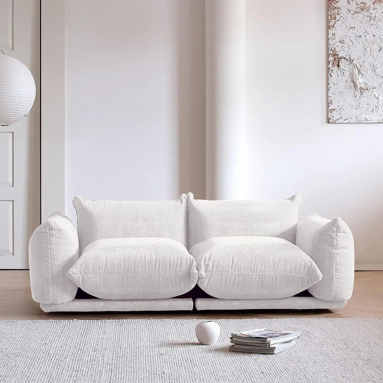 Modular Overstuffed 2-Seater in Beige