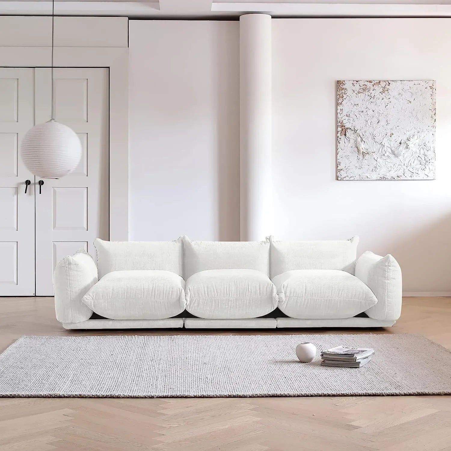 Modular Overstuffed 3-Seater in Beige