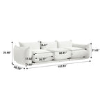 Modular Overstuffed 3-Seater in Black