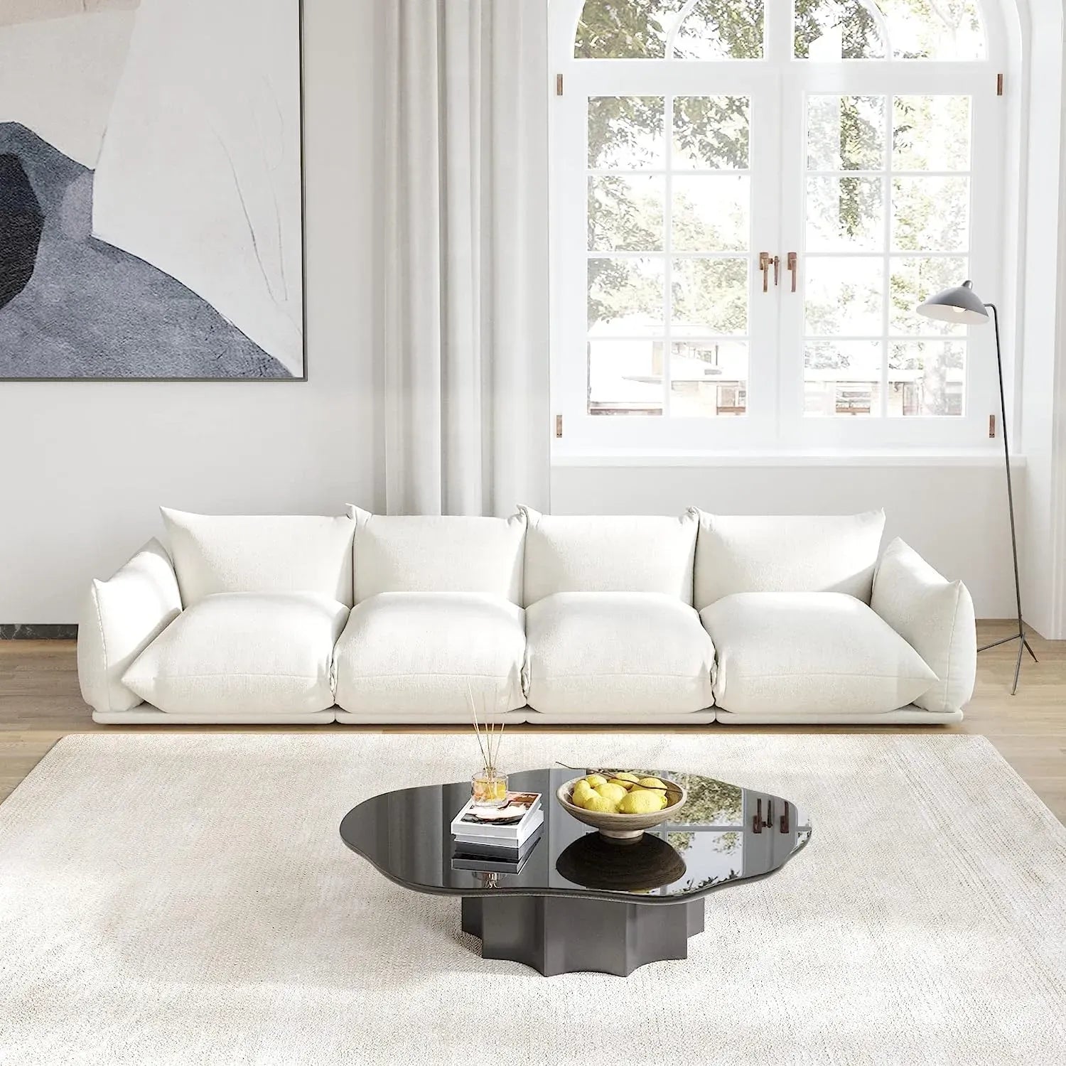 Modular Overstuffed 4-Seater in Beige