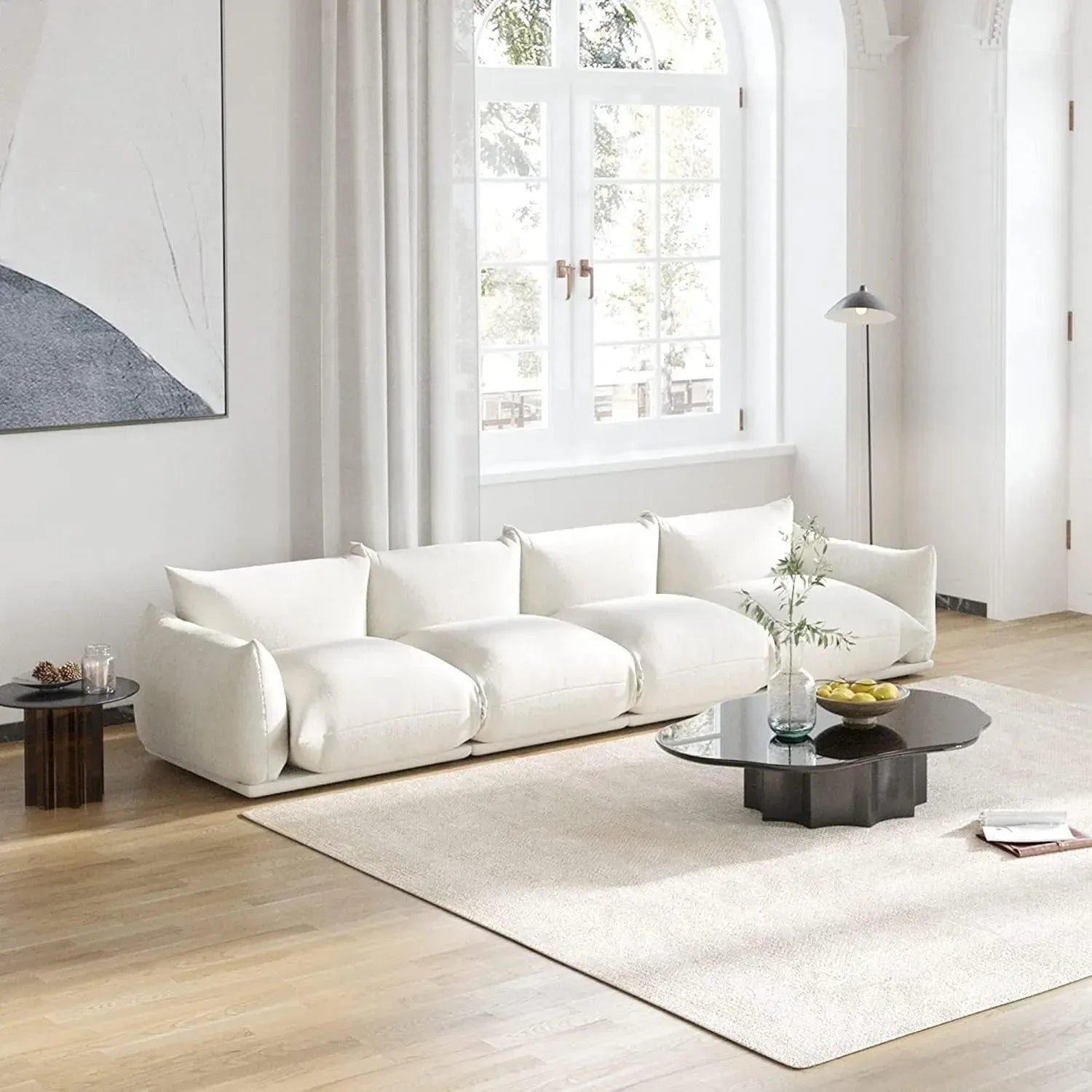 Modular Overstuffed 4-Seater in Beige