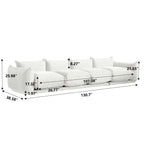 Modular Overstuffed 4-Seater in Beige