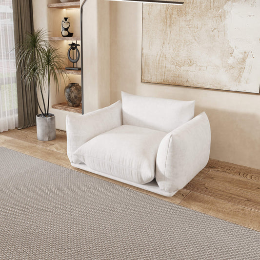 Modern Minimalism Armchair, Sectional Floor Armchair, Chenille | Verona