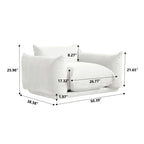 Modular Overstuffed Armchair in Emerald Green