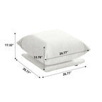 Modular Overstuffed Ottoman in Beige