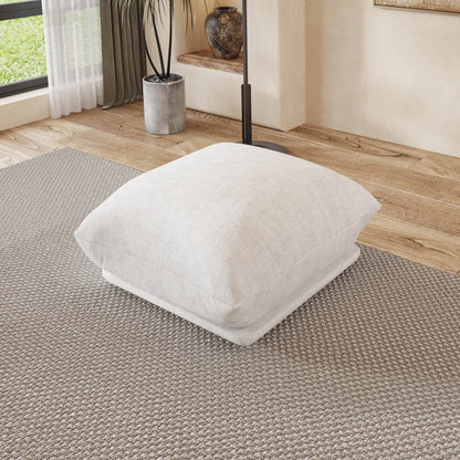 Modern Minimalism Ottoman, Sectional Floor Pouf, Chenille | Verona