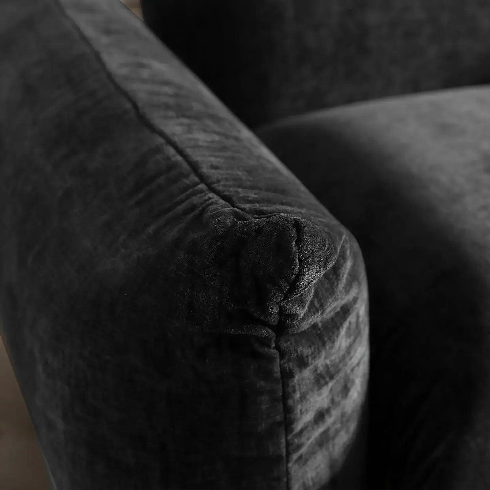 Modular Overstuffed 2-Seater in Black