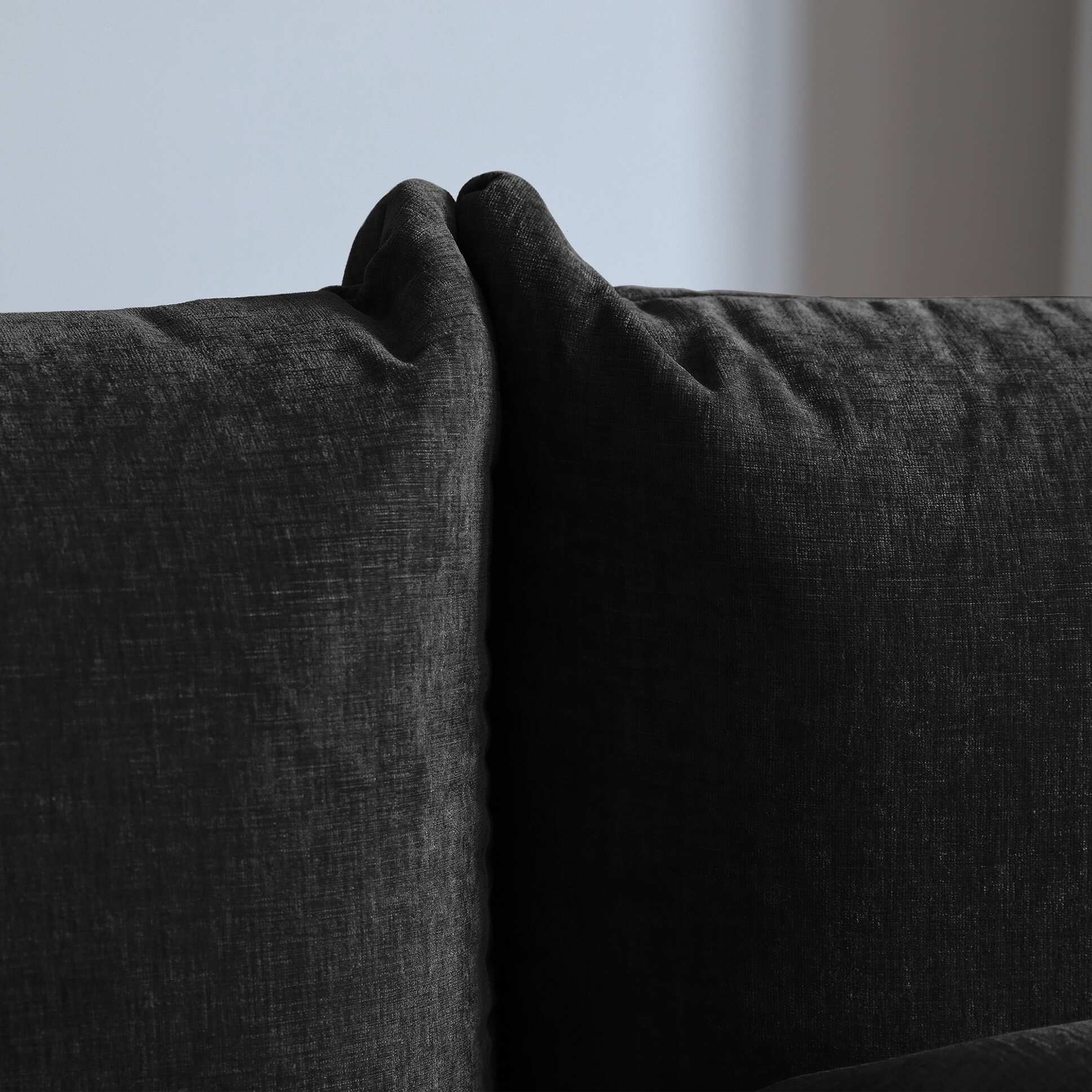 Modular Overstuffed 2-Seater in Black