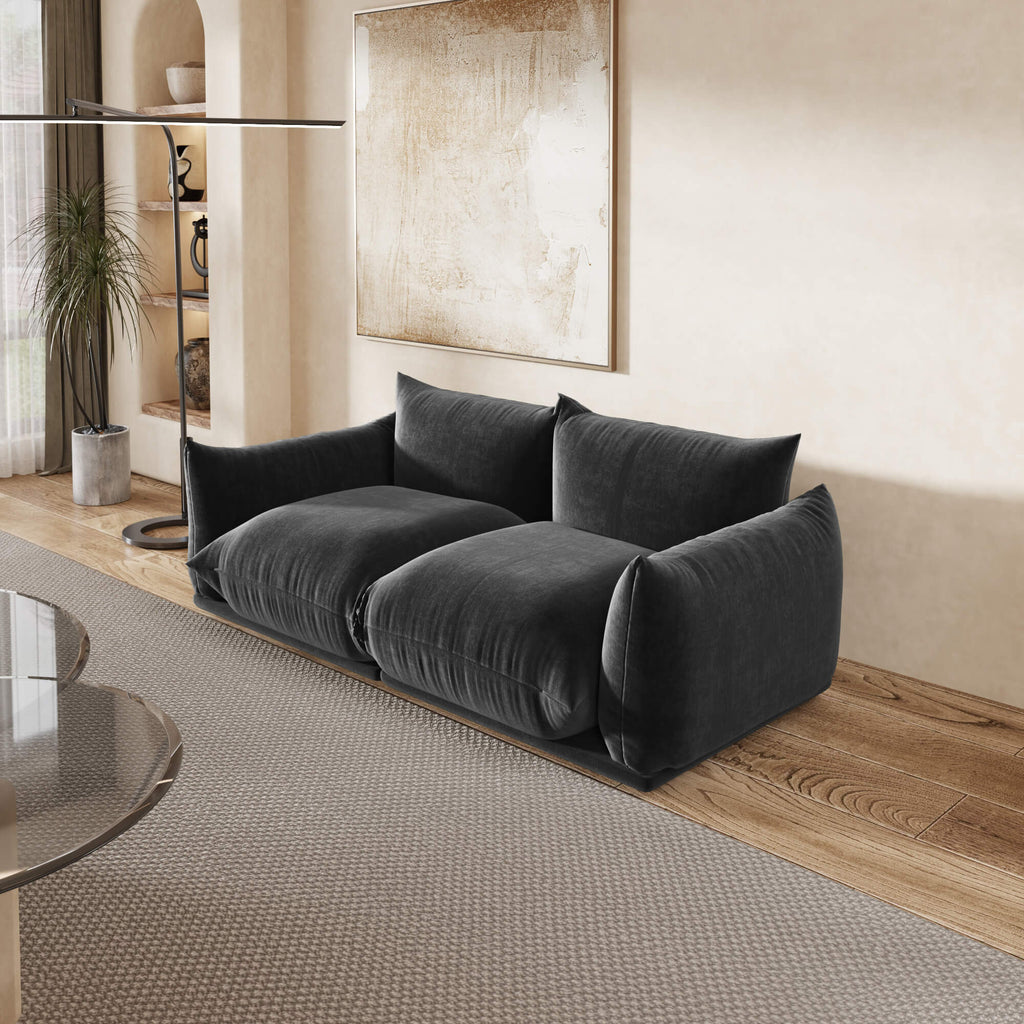 2-Seater Modular Loveseat in Chenille