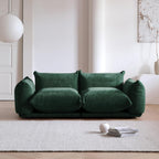 Modular Overstuffed 2-Seater in Emerald Green
