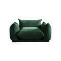 Modular Overstuffed Armchair in Emerald Green