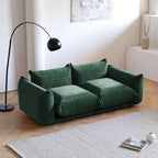 Modular Overstuffed 2-Seater in Emerald Green