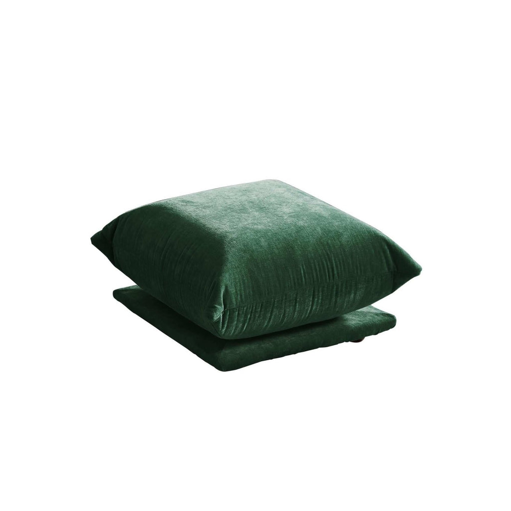 Modular Overstuffed Ottoman in Emerald Green