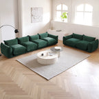 Modular Overstuffed 4-Seater in Emerald Green