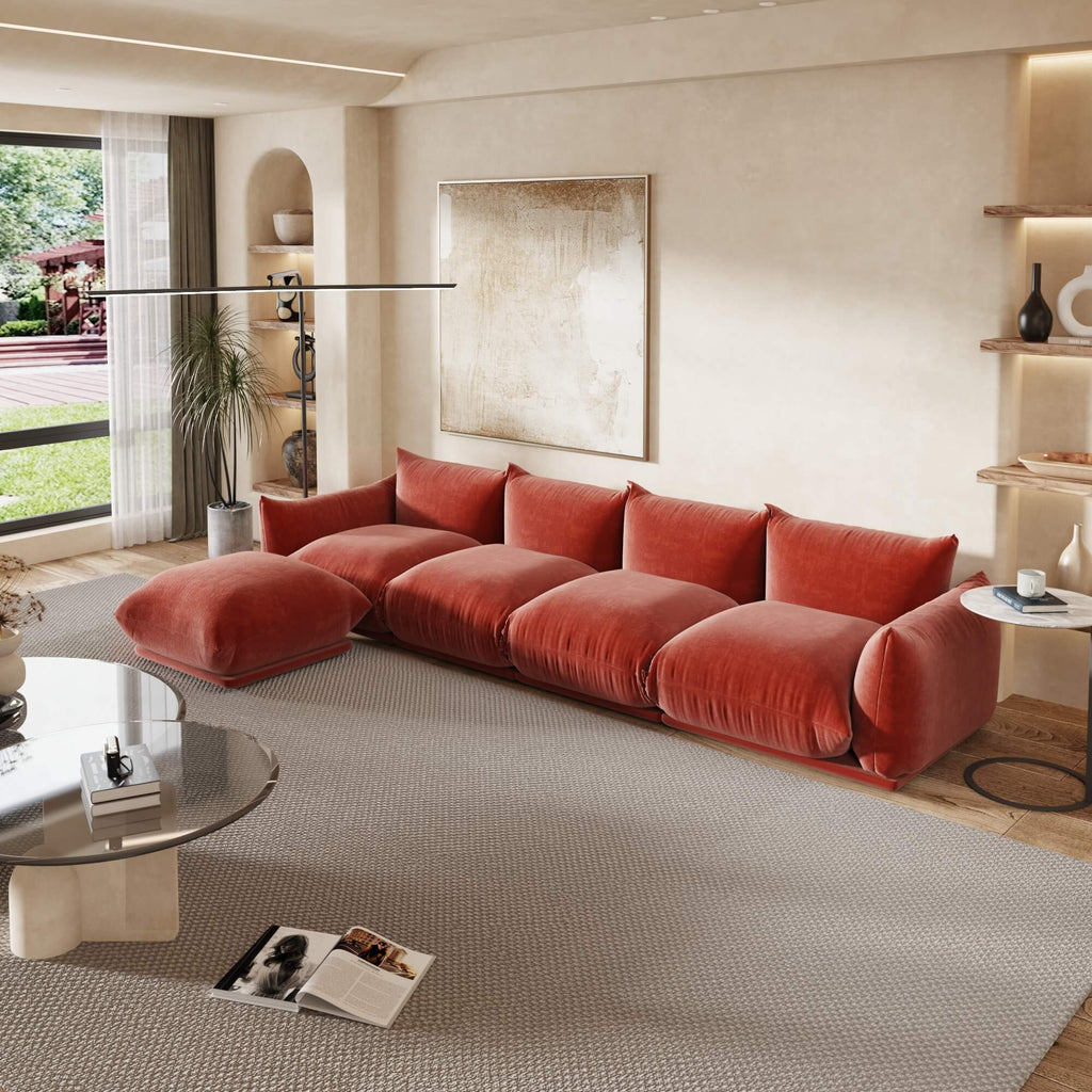 4-Seater Modular Sofa in Chenille