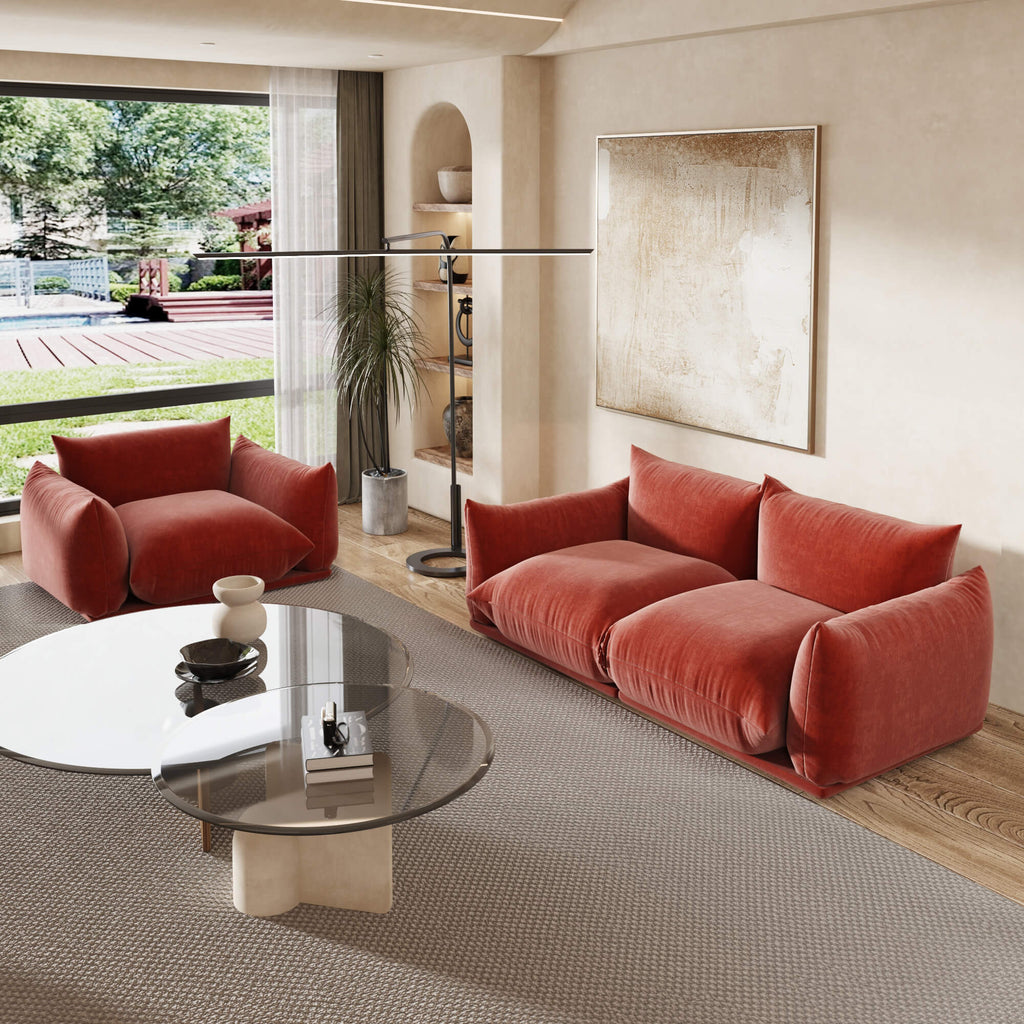 4-Seater Modular L-Shaped Sectional in Chenille