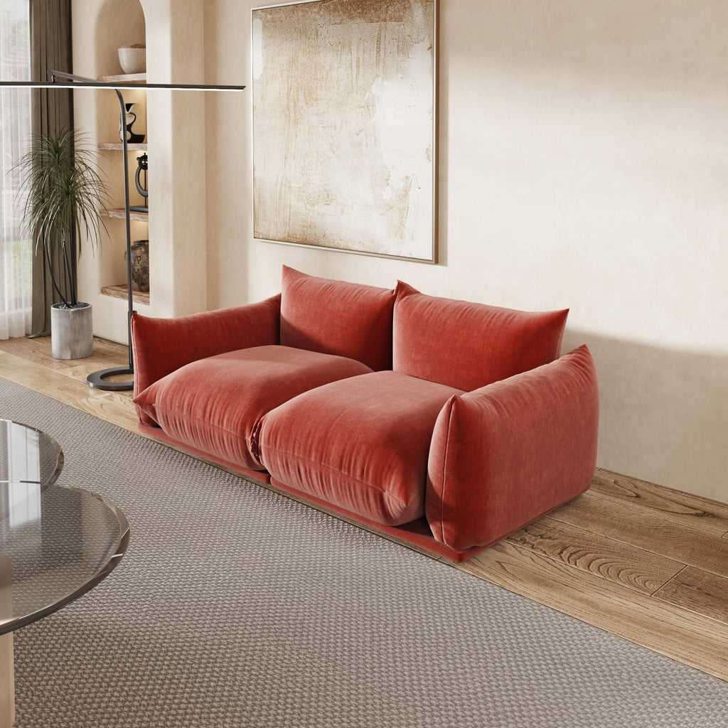 2-Seater Modular Loveseat in Chenille