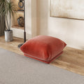 Modular Overstuffed Ottoman in Blood Orange