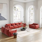 Modular Overstuffed 4-Seater in Blood Orange