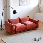 Modular Overstuffed 2-Seater in Blood Orange
