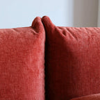 Modular Overstuffed Armchair in Blood Orange