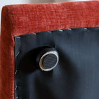 Modular Overstuffed Ottoman in Blood Orange