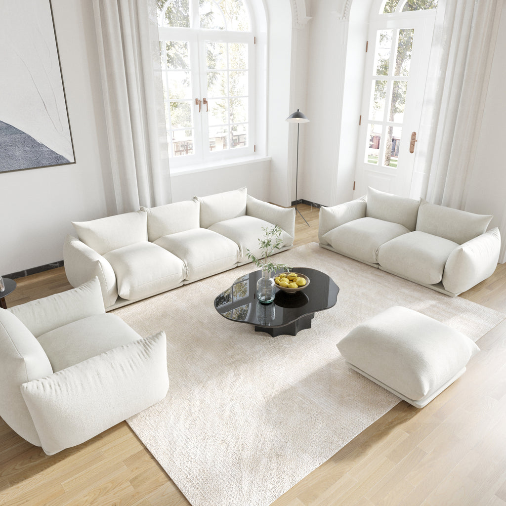 4-Seater Modular L-Shaped Sectional in Chenille