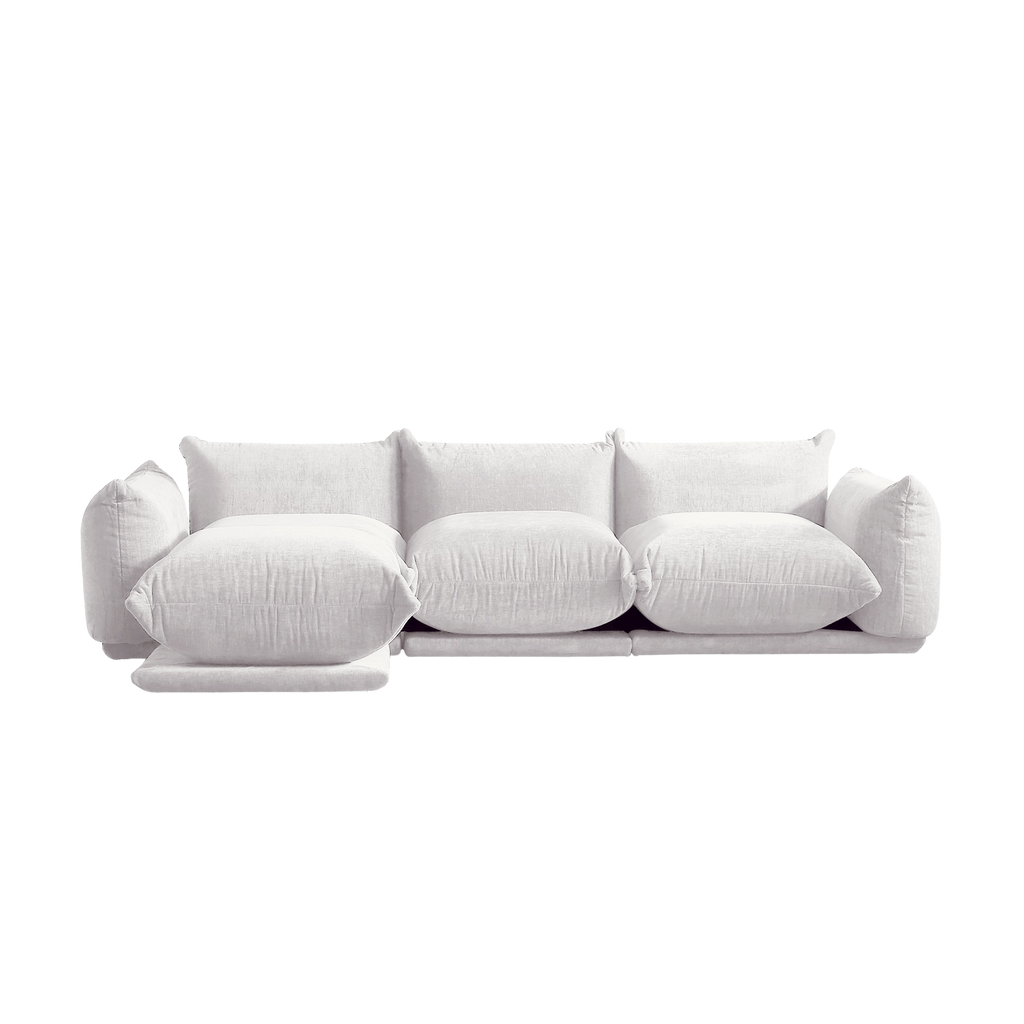 4-Seater Modular L-Shaped Sectional in Chenille