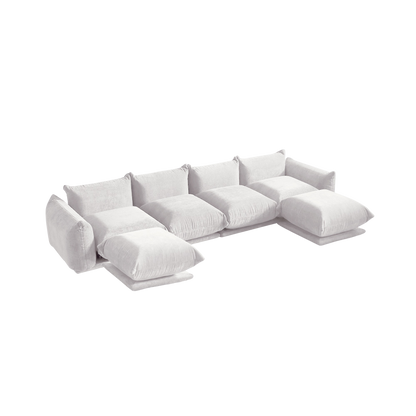 6-Seat Modular Double Chaise Sectional | Verona